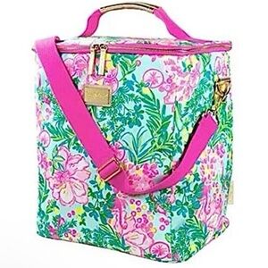 🆕-Lilly Pulitzer Insulated Wine Carrier/Soft Cooler w/Adjustable Removable Strap